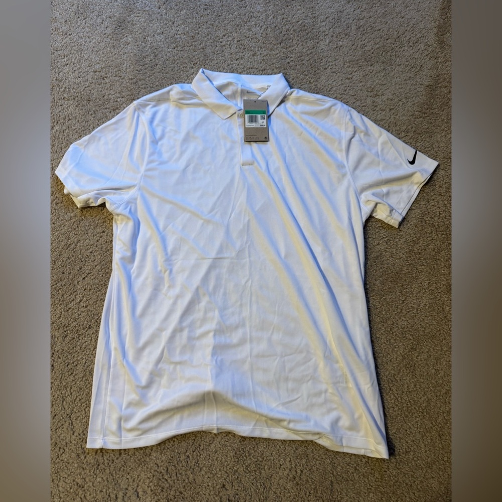 Nike Mens Dry-fit Golf Victory Golf Polo Shirt Top White XL DH0824-100 $58 NEW